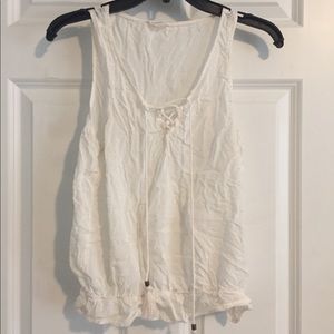 Aeropostale - Cream/White sheer Top
